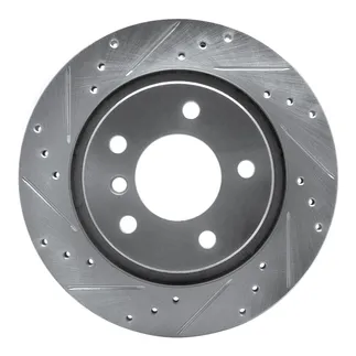 R1 Concepts EDZ-31047L Brake Rotor Drilled and Slotted Silver